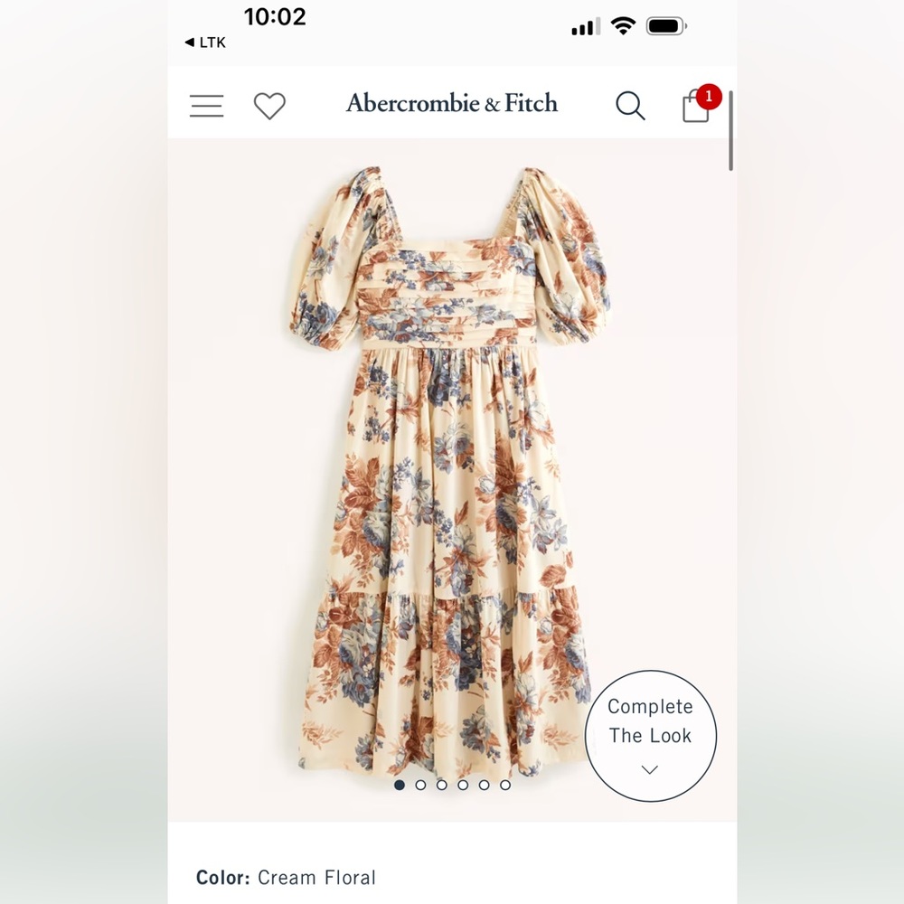 ISO***** A&F Emerson Poplin Midi Dress in Cream Floral in Medium or Large